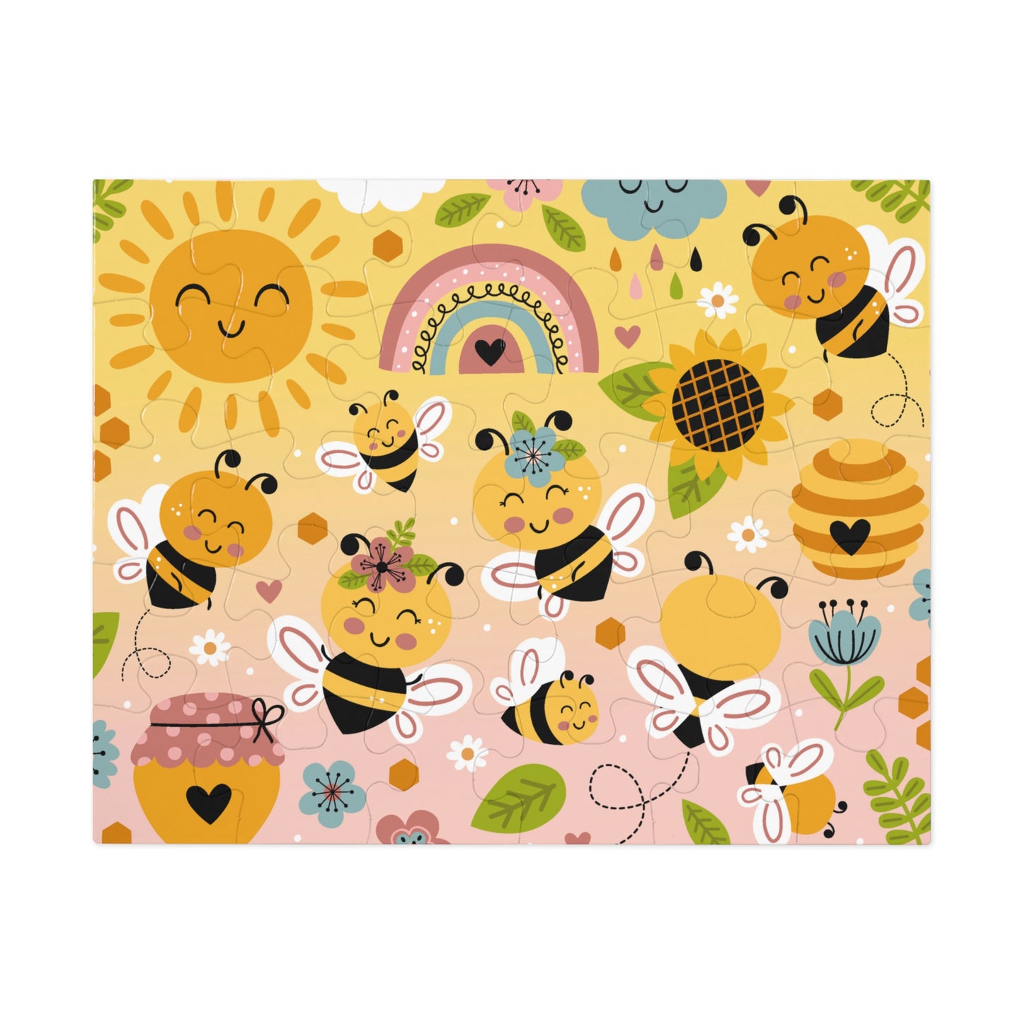 Bee Happy Jigsaw Puzzle for Kids - Fun Learning Activity - Mimi & Pops Shop