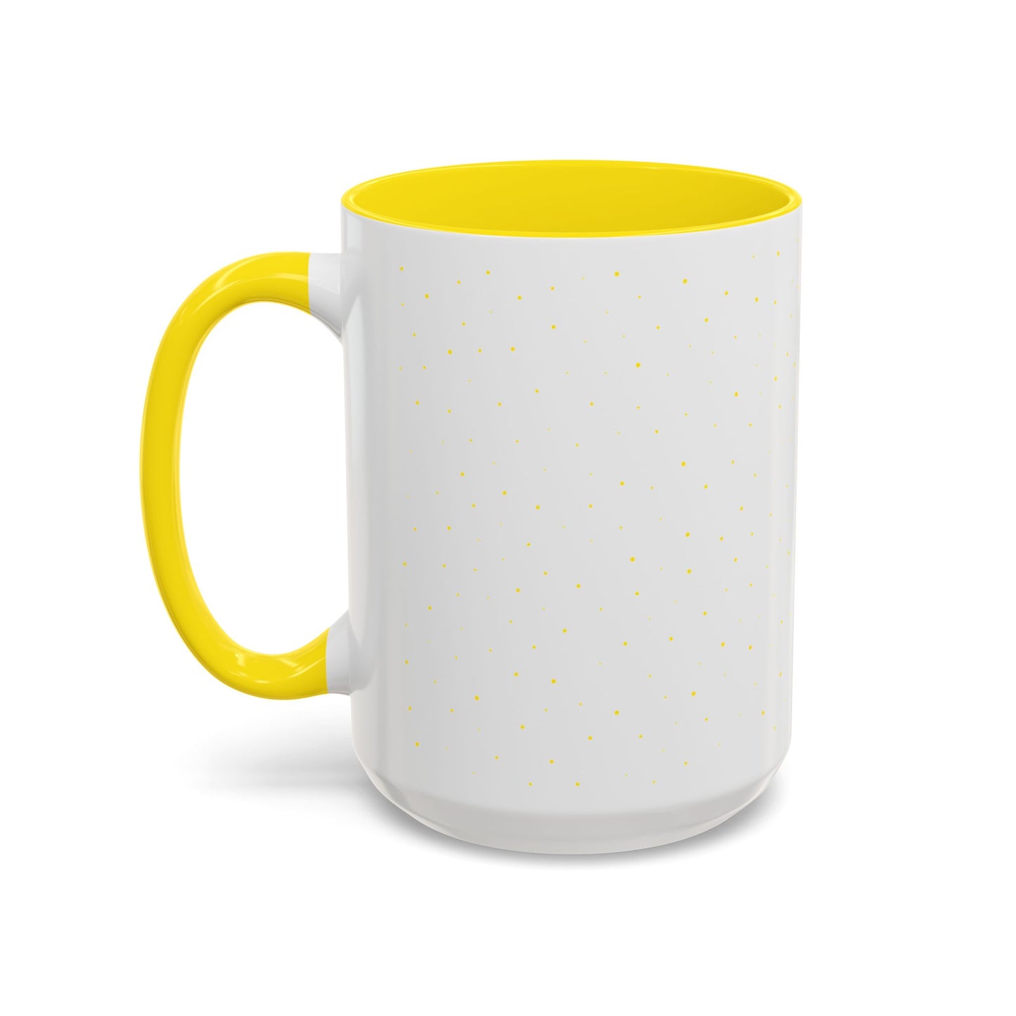 15oz Yellow Accent Mama Coffee Mug – larger white ceramic mug with yellow accents