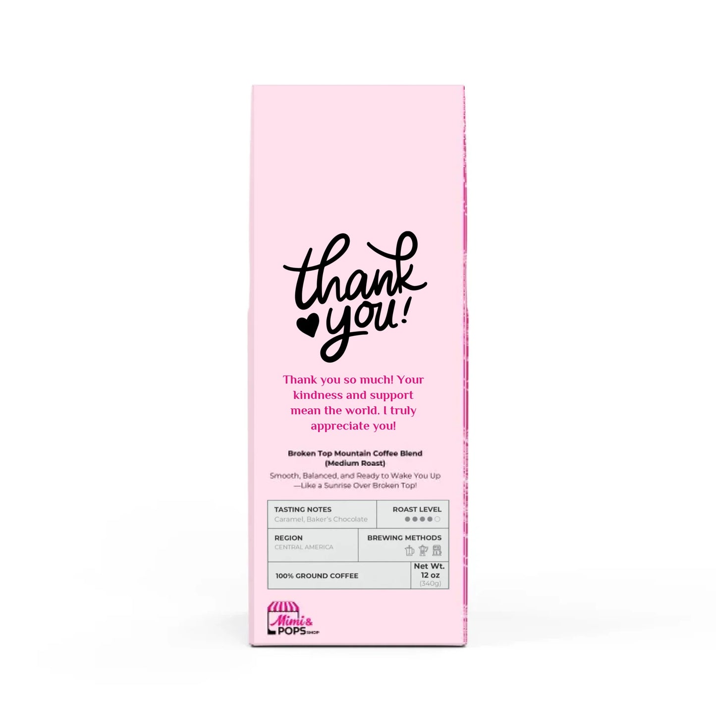 customizable coffee gift with personalized message