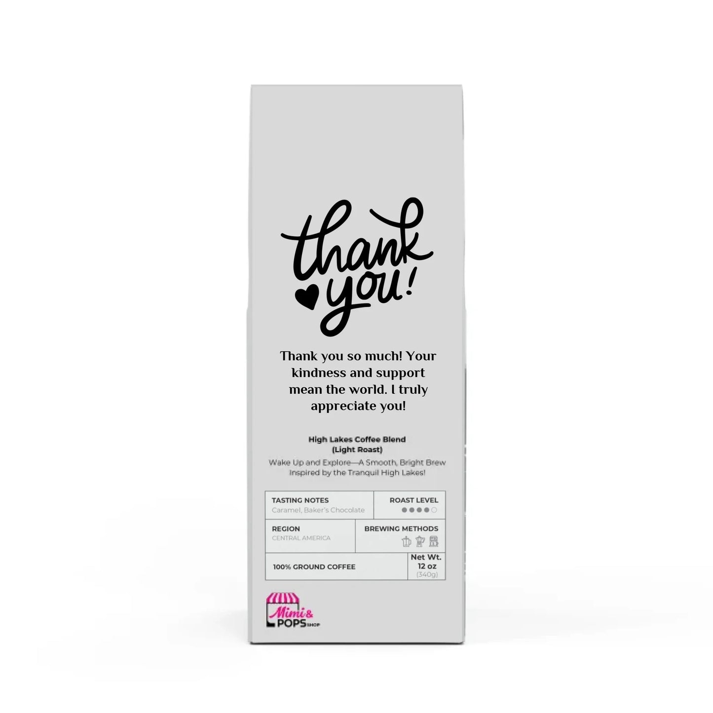 customizable coffee gift with personalized message