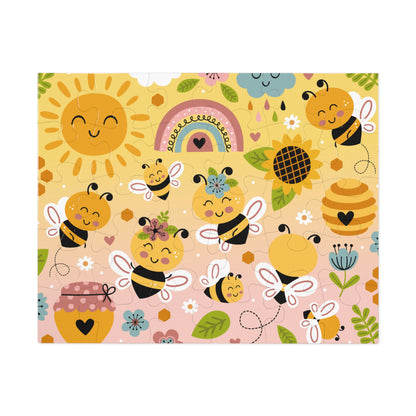 Bee Happy Jigsaw Puzzle for Kids - Fun Learning Activity - Mimi & Pops Shop