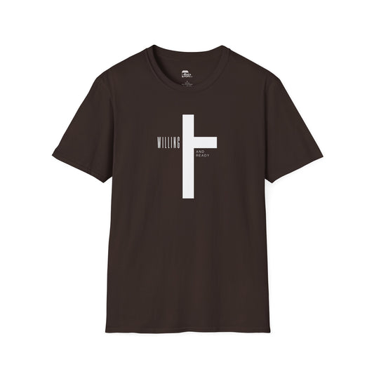 Send Me Christian T-Shirt in dark chocolate – minimalist faith design on unisex softstyle tee