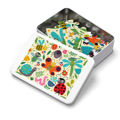 Buggin' Out puzzle box with fun bug illustrations designed for ages 3+