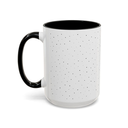 Close-up of Black Accent Mama Coffee Mug showing glossy finish and ergonomic handle
