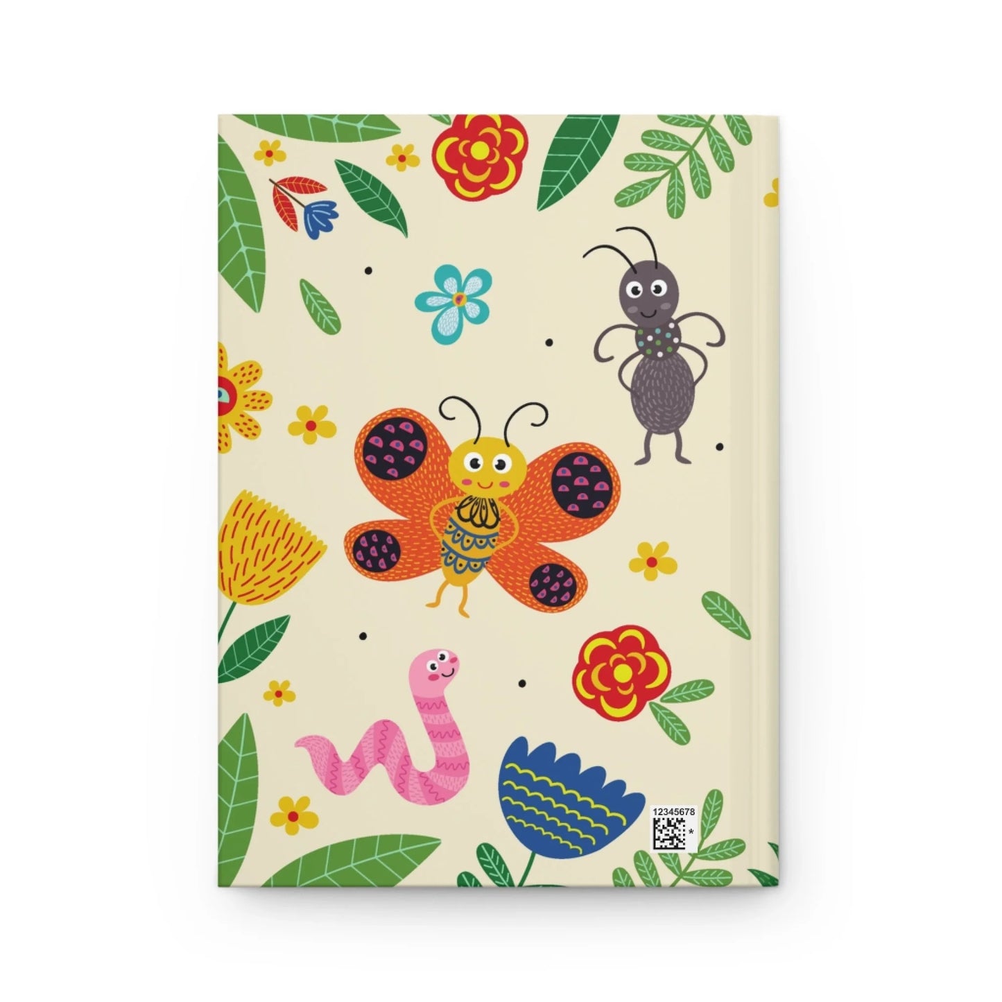 Children's personalized Personalized Hardback Journal with cheerful insect-themed illustrations