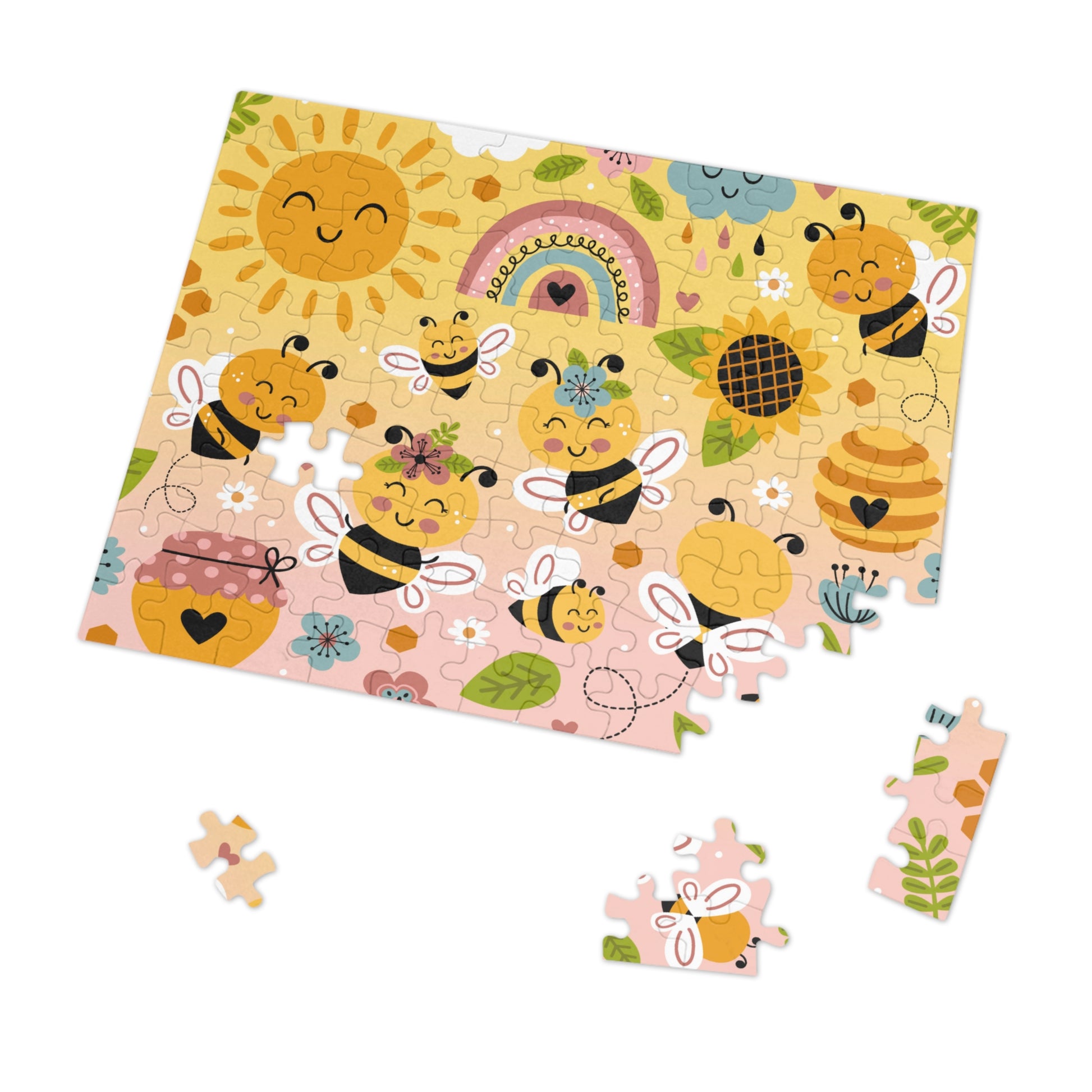 Bee Happy Jigsaw Puzzle for Kids - Fun Learning Activity - Mimi & Pops Shop